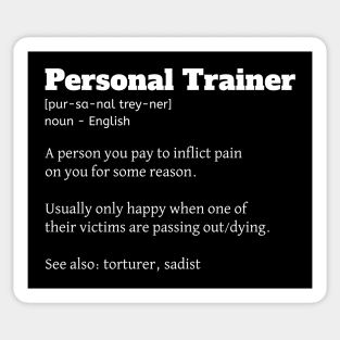 Funny Personal Trainer Definition Fitness Coach Sticker